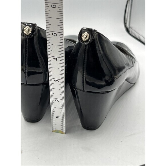 Anne Klein Isley Wedge i flex Women's 9 M Black Patent Dress Pump Stylish - Picture 6 of 12